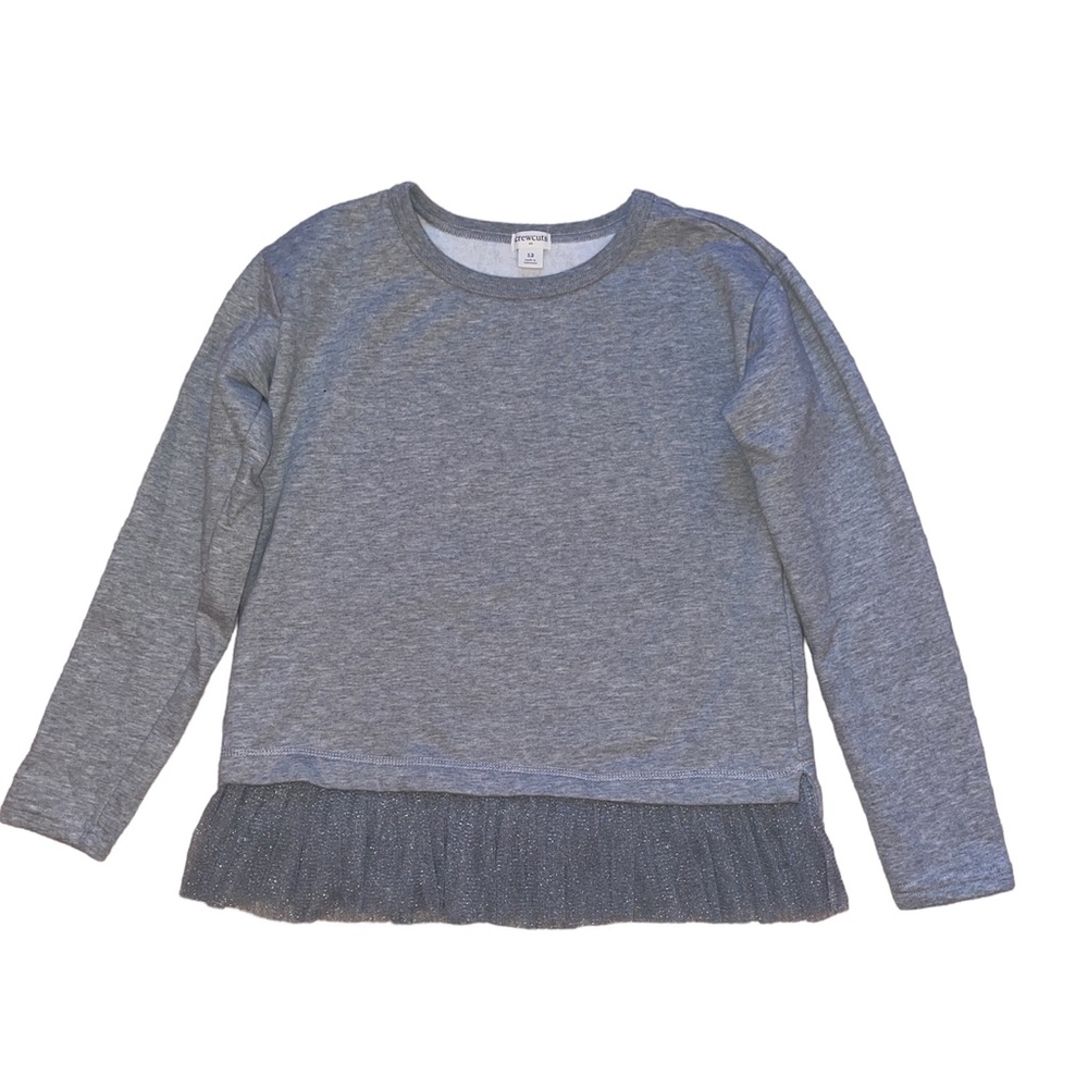 Crewcuts factory, size 12, sweatshirt with ruffle